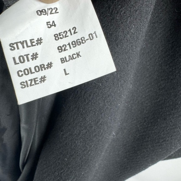 Sam Edelman Double Breasted Wool Blend Black Pea Coat Size L NWOT - Picture 8 of 9